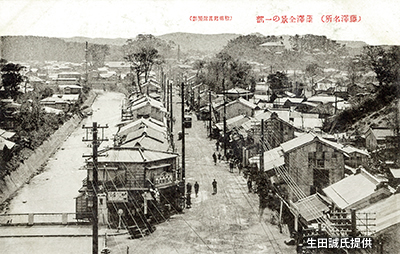 昭和戦前期の「藤沢橋」付近