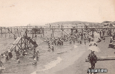 「百道松原」と海水浴場