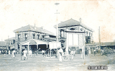 明治後期の初代「新橋駅」