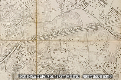 1875（明治8）年に陸軍が作図した地図