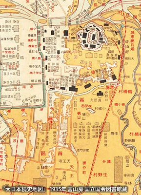 『大日本読史地図』に掲載された「大坂冬の陣」の軍配備図