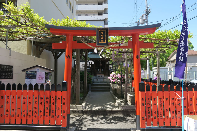 「のだふじ」発祥の地とされる春日神社