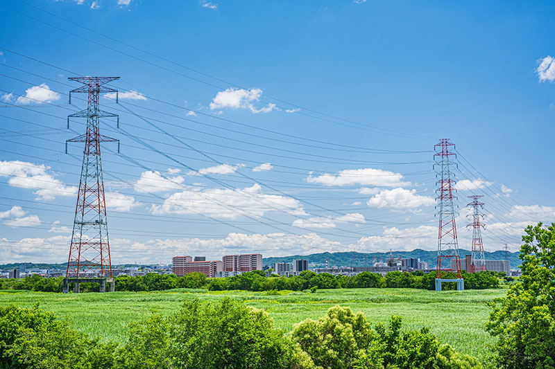 淀川河川敷の風景