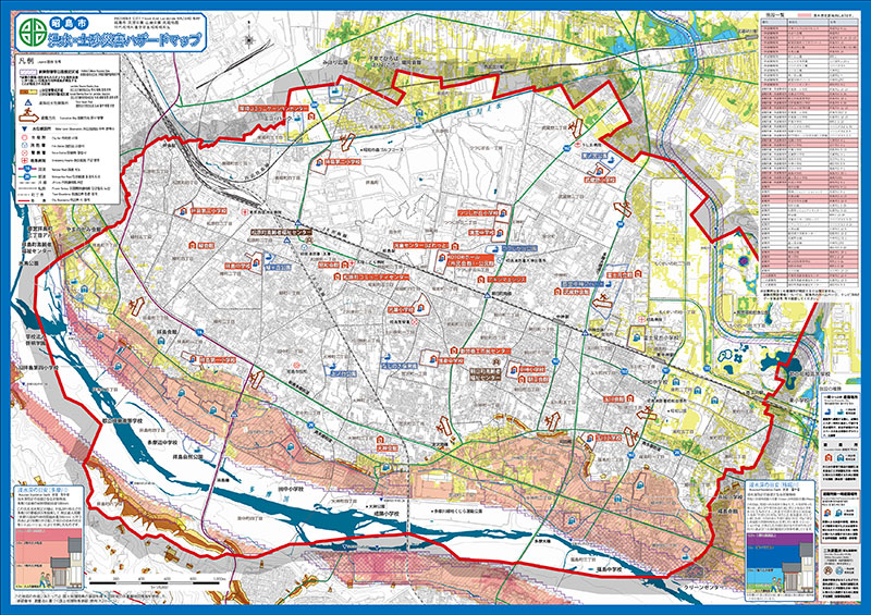 「洪水・土砂災害ハザードマップ」（昭島市ホームページより引用）