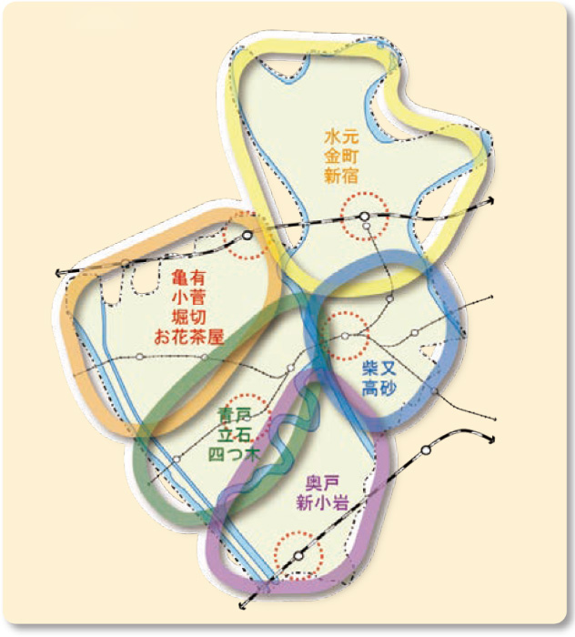 地域区分図（「葛飾区都市計画マスタープラン」より引用）