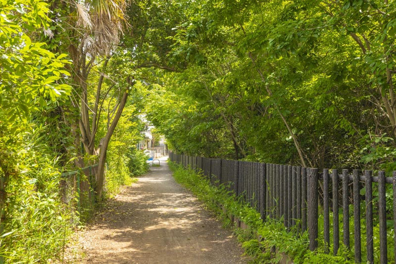 玉川上水緑道（三鷹台児童遊園付近）