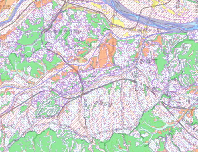 多摩市の土地条件図