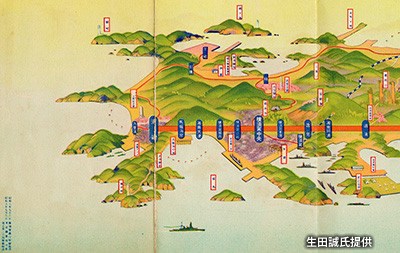 「追浜駅」～「浦賀駅」間の路線図