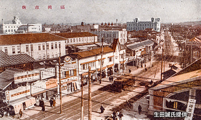 昭和前期の「福岡駅」（現「西鉄福岡（天神）駅」）周辺