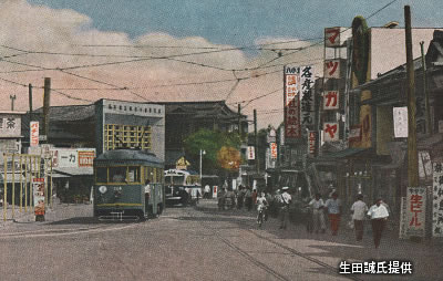 1955（昭和30）年頃、小田原市内線が走る小田原市内の様子