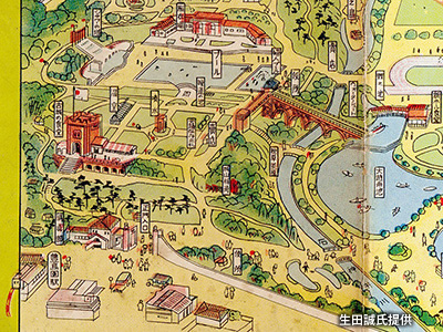昭和戦前期の「豊島園」の園内図の一部