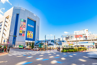 現在の「高田馬場駅」早稲田口駅前