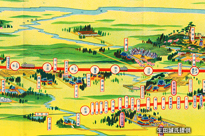 「新井薬師前駅」～「上井草駅」間の路線図