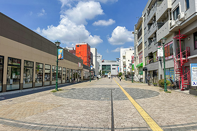 「大和駅」の東側に延びる「図書館の道」