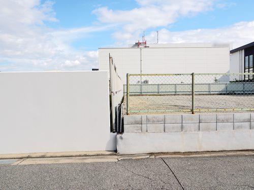 現地（北西側境界）