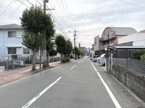 北側前面道路（別角度）