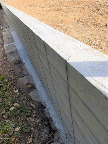 北西側擁壁 北西側擁壁