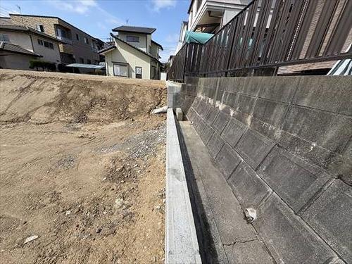 北側隣地との間のブロック