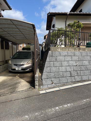 西側隣地境界付近