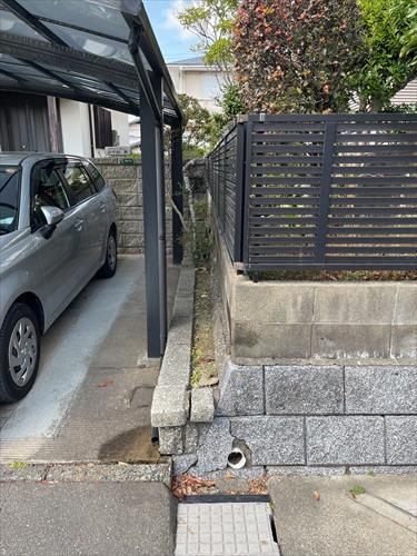 北側隣地境界付近