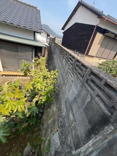 西側隣接地の境界付近