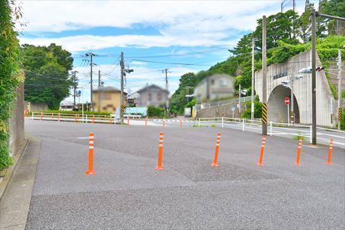 北西側前面道路（物件：左）