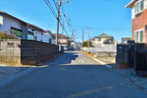 北側前面道路（物件：左）