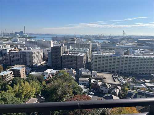 リビング南東側バルコニーからの眺望