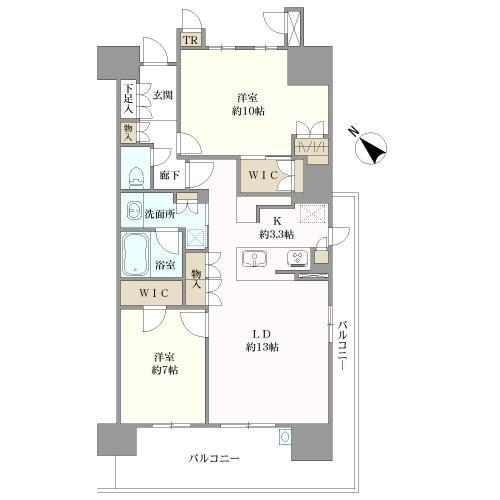 間取図(WIC＝ウォークインクローゼット