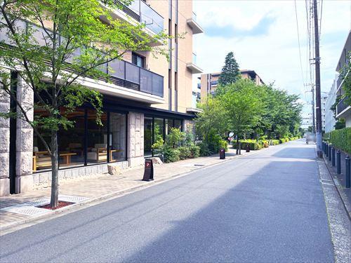 現地北西側道路