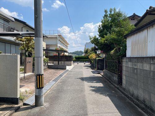 南側前面道路(西側から撮影)