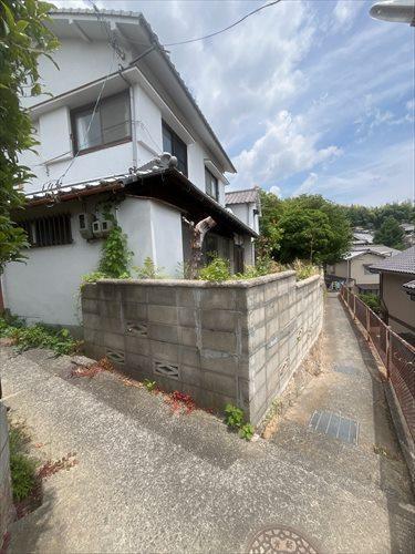 西側、南側里道