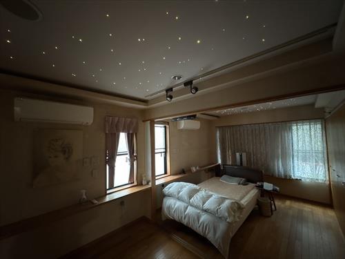 2階洋室（部屋を暗くした状態）