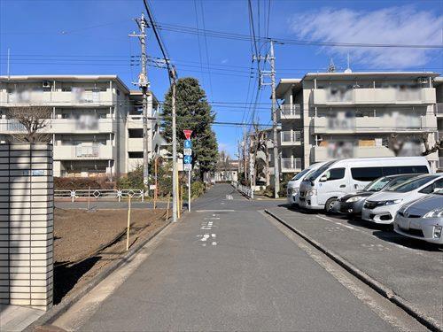 東側道路（物件：左手）