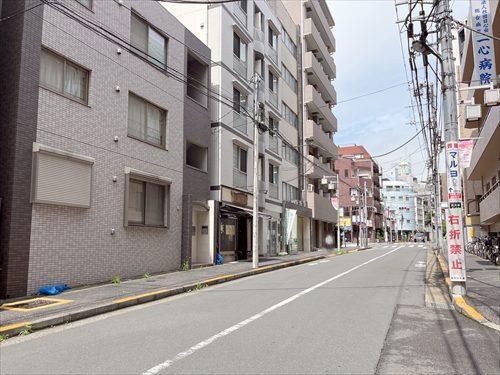 前面道路を含む現地（左手）