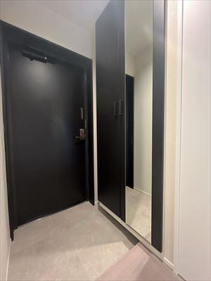 姿鏡鏡付シューズボックス