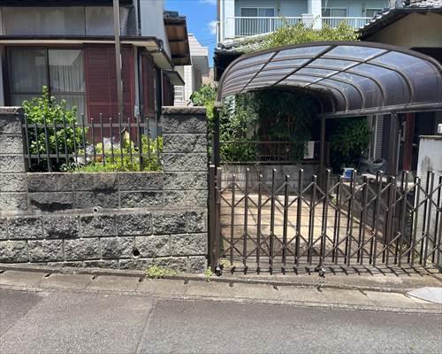 南西側隣地との境界付近