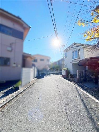 現地前道路(東側)