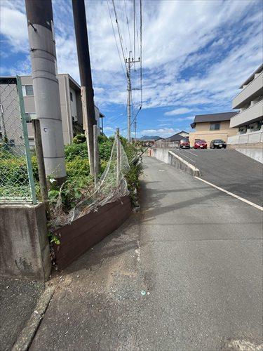 北側境界線（東から撮影）