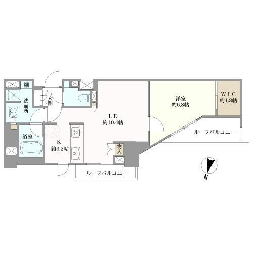 間取図（1LDK+WIC）