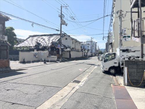 前面道路（9月28日撮影）