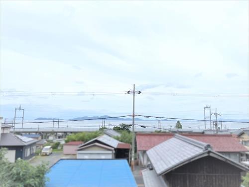 2階から見える琵琶湖の眺望