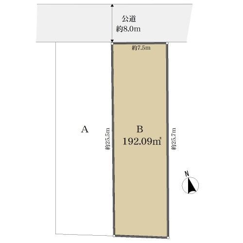 土地面積：192.09㎡（58.10坪）