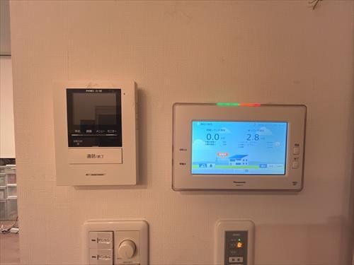 インターホンモニター、太陽光発電システム