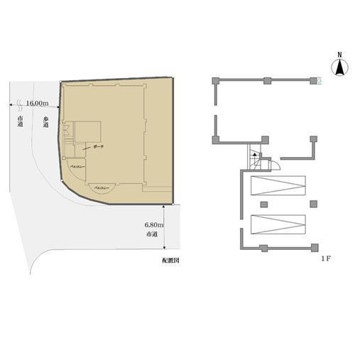 間取図（1階・配置図）