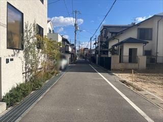 北側前面道路（2024年12月撮影）