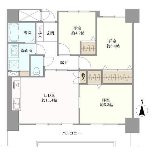 間取図（3LDK）