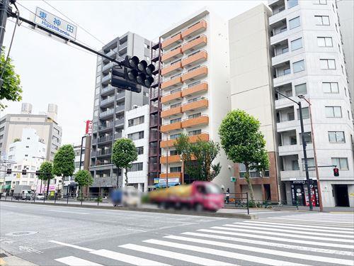 現地前道路
