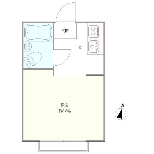 間取図（1R×6戸）
