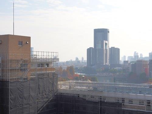 南西向きバルコニーからの眺望（大阪城）